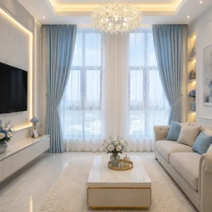 Automatic Motorized Window Curtains for Luxury Office & Living Room