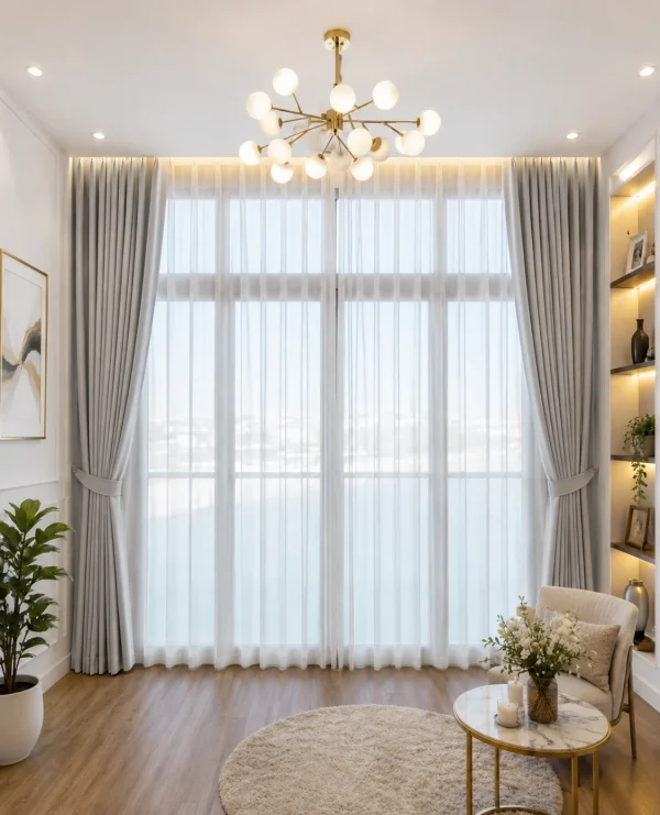 Lightweight Chiffon Drapery Panels for Living Room Elegance
